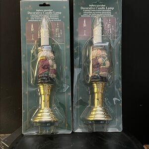 Decorative Candle Lamp with Santa Design